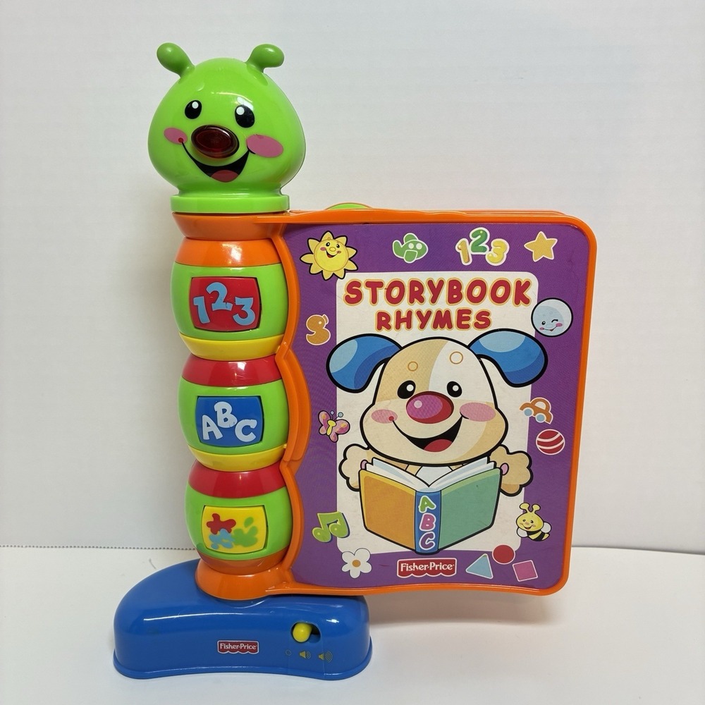 Fisher-Price Storybook Rhymes ABC 123 Lights Sound 10" Book Laugh & Learn